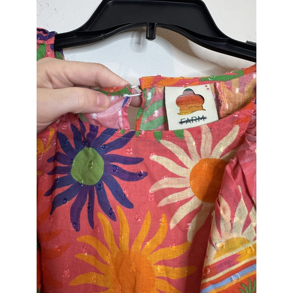 FARM Rio Colorful Floral Ruffle Blouse - Picture 9 of 9
